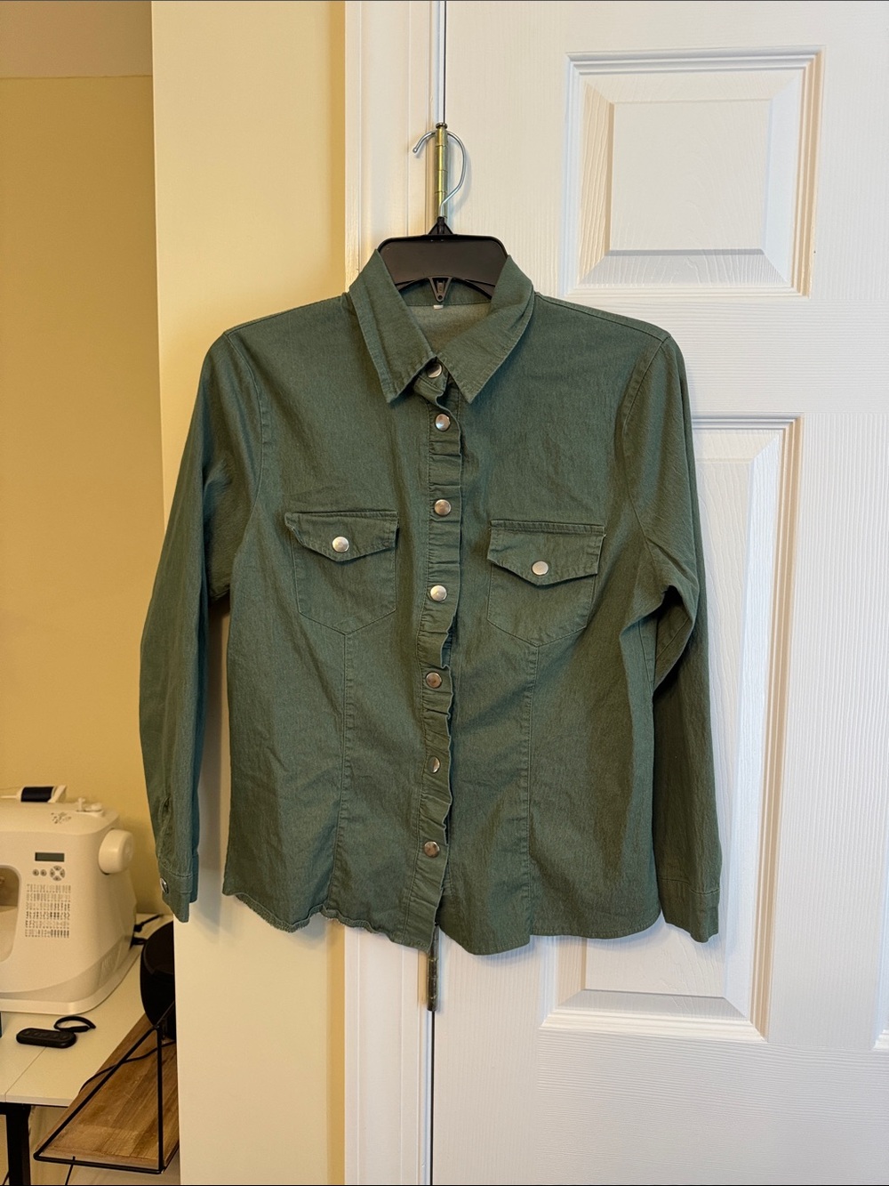 Amazon Green Button-Up Utility Shirt